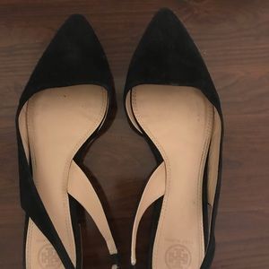 Tory Burch pointed toe suede flats